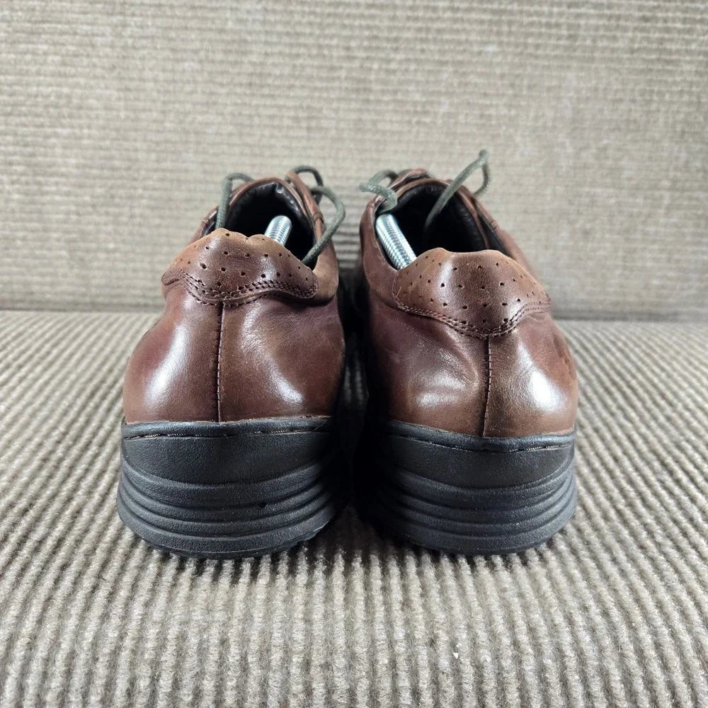 Gravity Defyer Mens 11.5 Brown Leather Perforated Lace Up Oxford‎ Walking Shoes